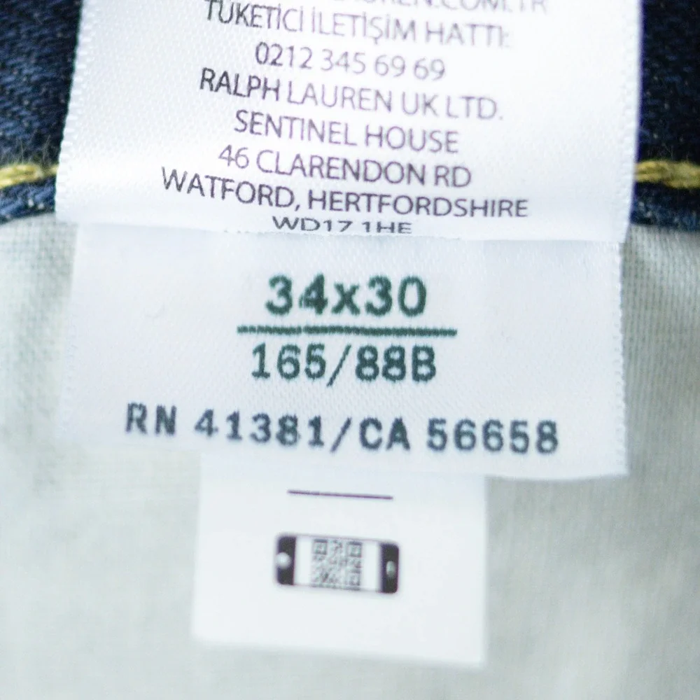Polo Ralph Lauren Varick Slim Straight Mens 34x30 Blue Denim 5 Pocket